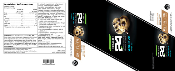 Herbalife24 Achieve Protein Bars - Chocolate Chip Cookie Dough 6 bars per box